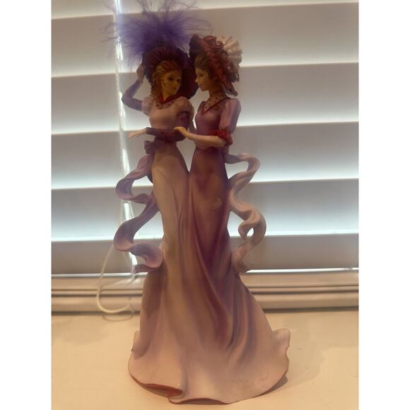 Thomas Kinkade Portraits of Style & Grace Collection 3 Figurines Red Hat Society - Picture 2 of 13